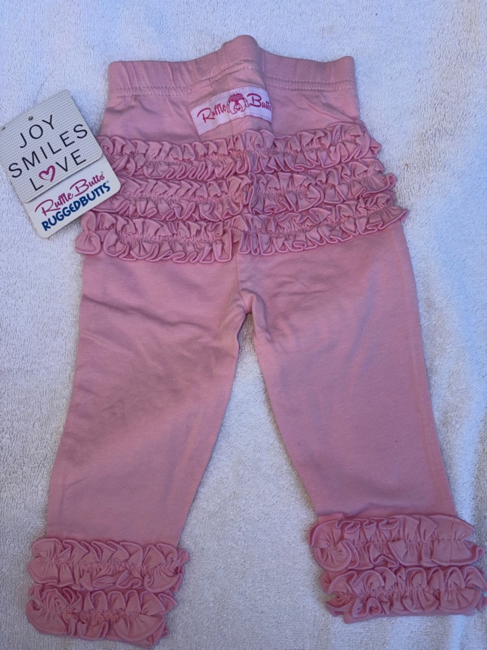 Ruffle Butts Pink Ruffled Leggings for Girls